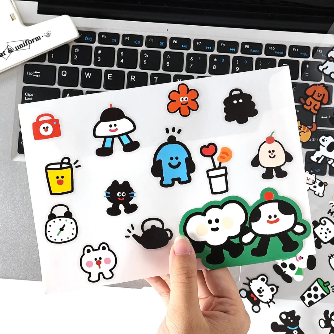 ( Buy 1 Get 1 Free ) Kawaii Cartoon Sticker Sheets | Cute Character Collection | Pack of 1 contains 4 sheets