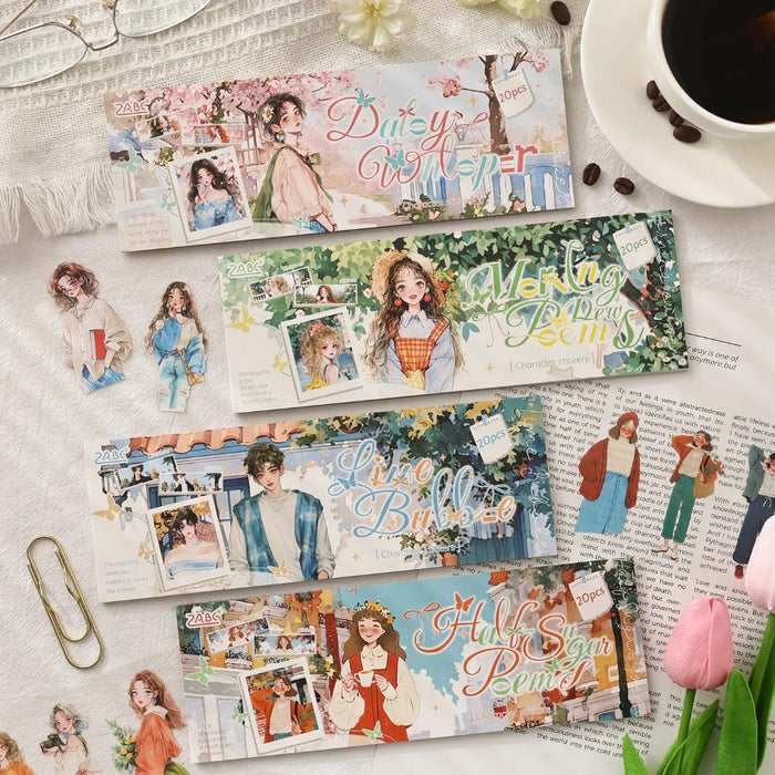 Premium Character Sticker book for Journaling & Scrapbooking l Pack of 1 contains 20 sheets