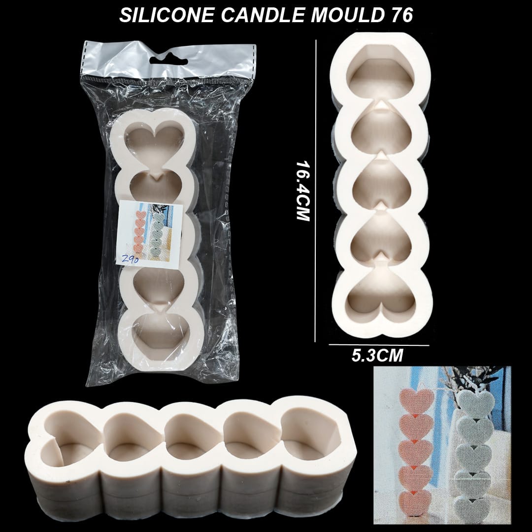 Heart Shape Silicone Candle Mould | Pack of 1