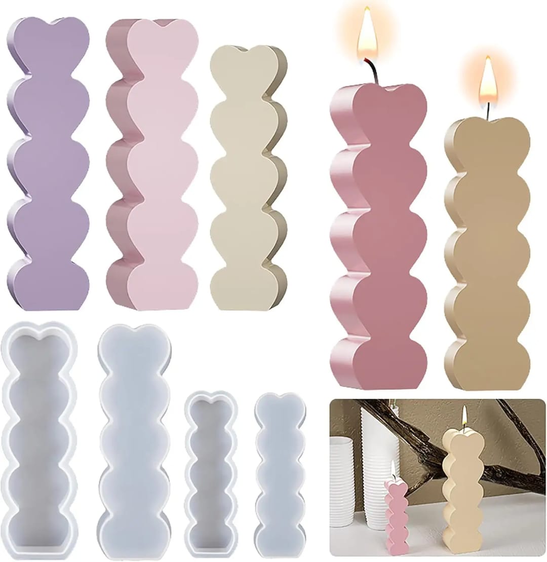 Heart Shape Silicone Candle Mould | Pack of 1