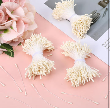 Cream Artificial Flower pollens l Pack Of 1 contains 400pcs | Used in combination with pipe cleaners