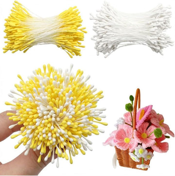 Yellow Artificial Flower pollens l Pack Of 1 contains 400 pcs | Used in combination with pipe cleaners
