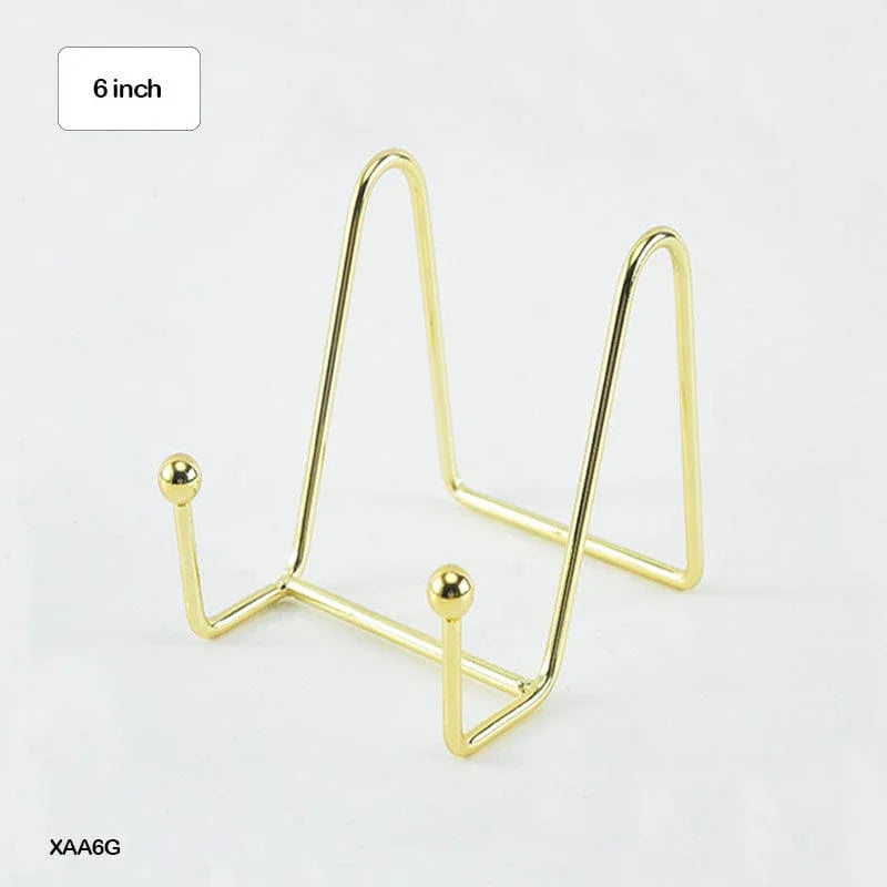 Xaa6G Easel & Frame Holder for frames Display Stand Iron Gold 6 Inch
