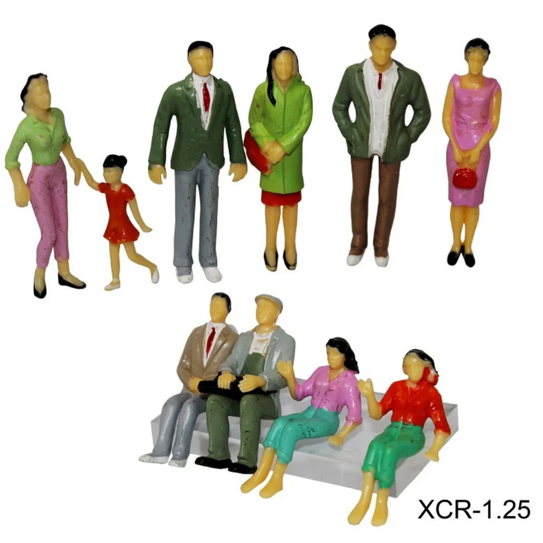 Miniature Model Figure Humans 10 Pcs XCR-1.25