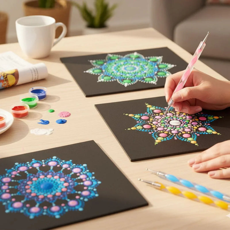 Mandala Dotting Tools with Acrylic Handles | 5-Piece Set