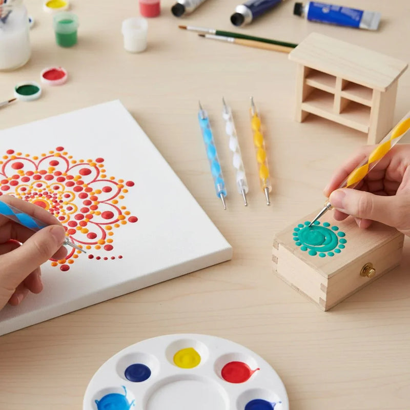 Mandala Dotting Tools with Acrylic Handles | 5-Piece Set