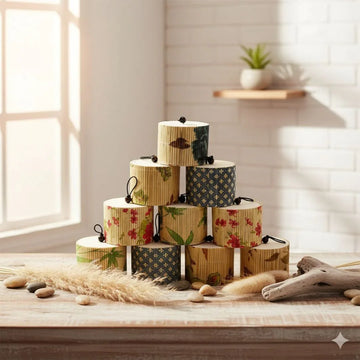 Round Bamboo Jewellery Box l Pack of 1 box