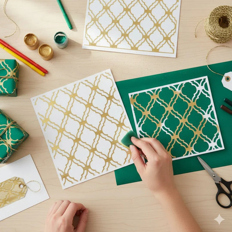 Artistic Impressions: Drawing Stencil Plastic A5 Size Wall decoration  Design for Stunning Home Accents