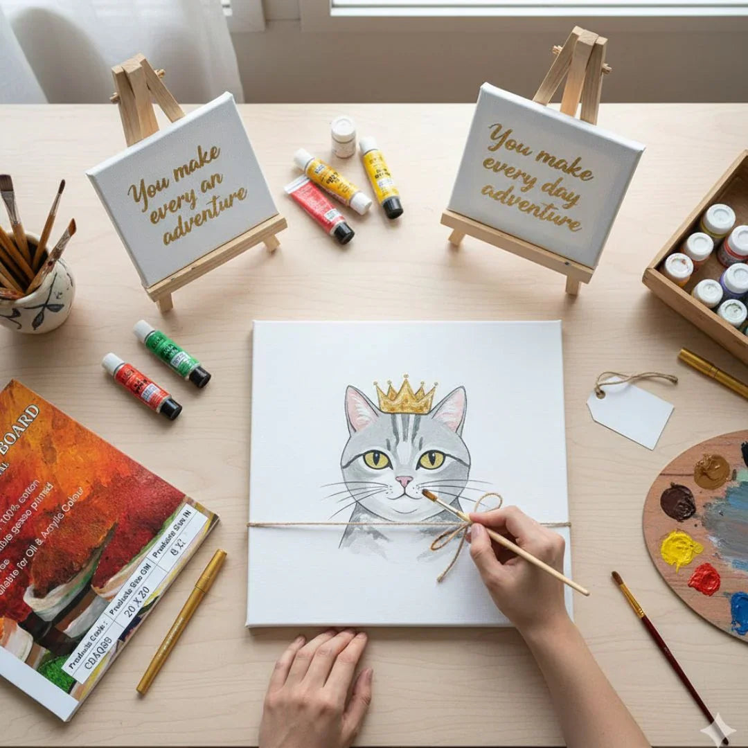 Artist Canvas Board | White (8X8Inch)