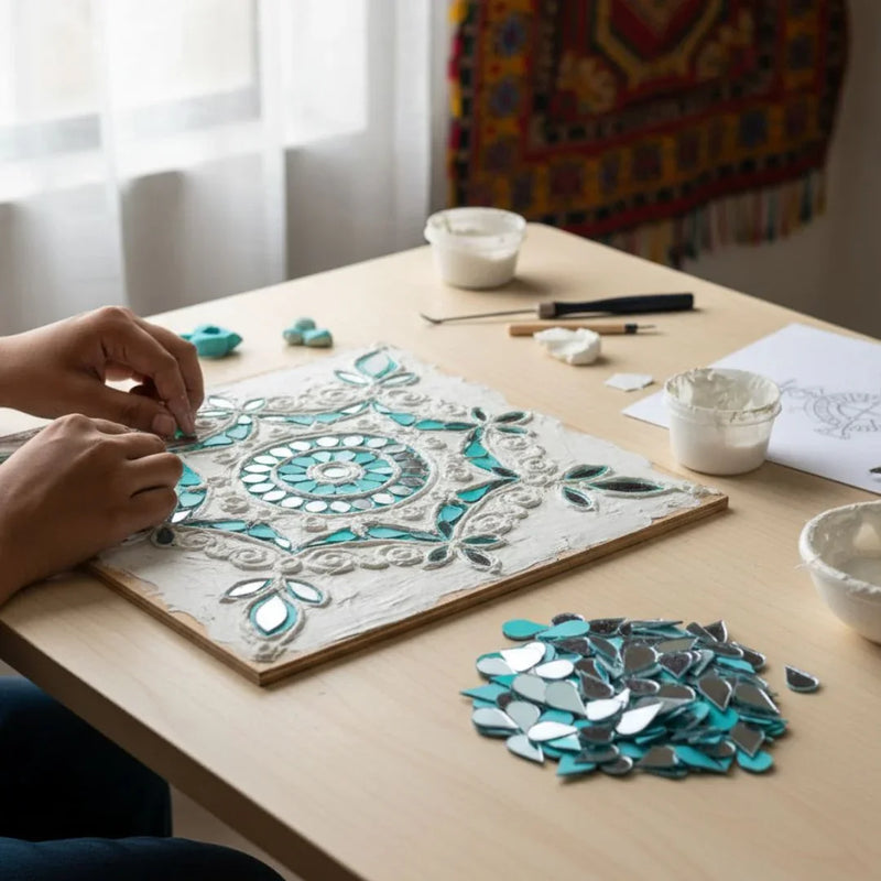 Small Glass mirrors for Picchwai Craft & Lippan Craft- Approximately 25 Grams