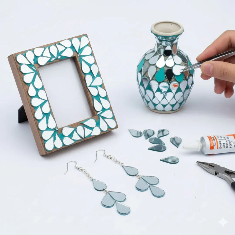 Small Glass mirrors for Picchwai Craft & Lippan Craft- Approximately 25 Grams