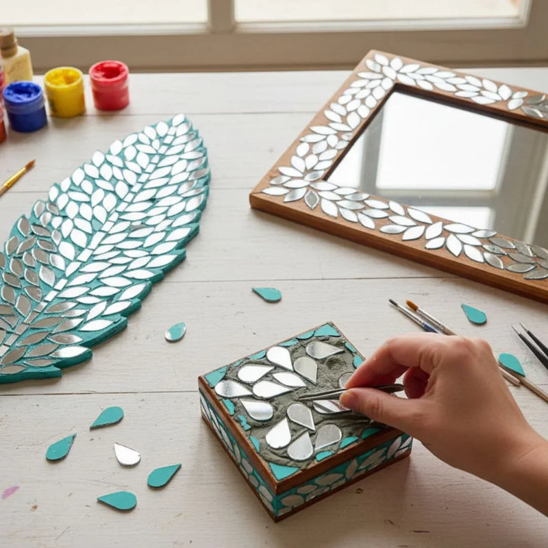 Small Glass mirrors for Picchwai Craft & Lippan Craft- Approximately 25 Grams