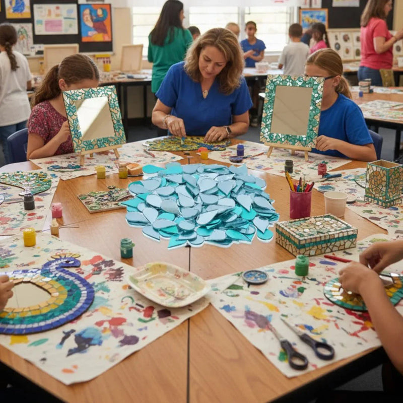 Small Glass mirrors for Picchwai Craft & Lippan Craft- Approximately 25 Grams