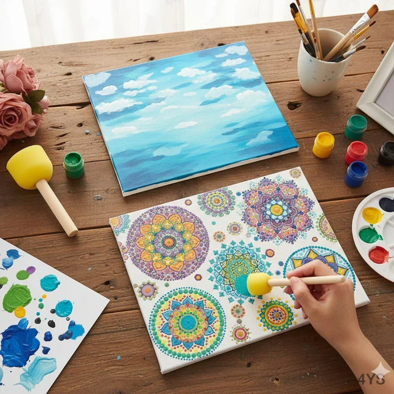 Yellow Sponge Dauber Set - 4 Piece