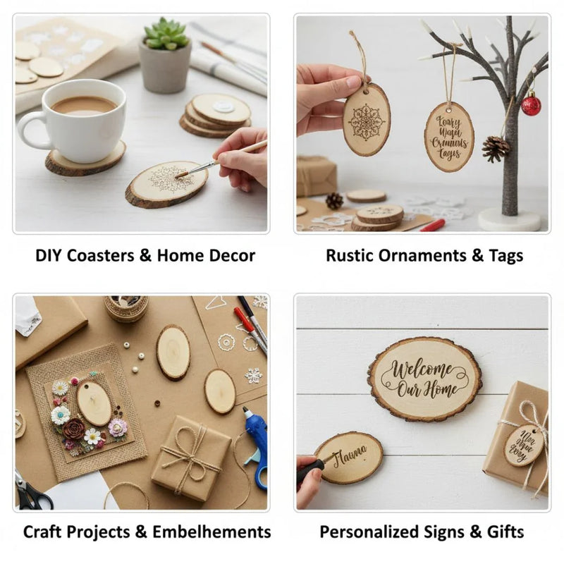 Wooden Oval Plates (pack of  6) polished