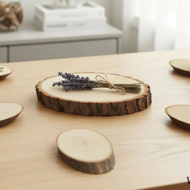 Wooden Oval Plates (pack of  6) polished