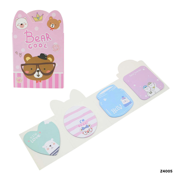 4-in-1 Cute Design Sticky Notes Marker Set (Design 5)