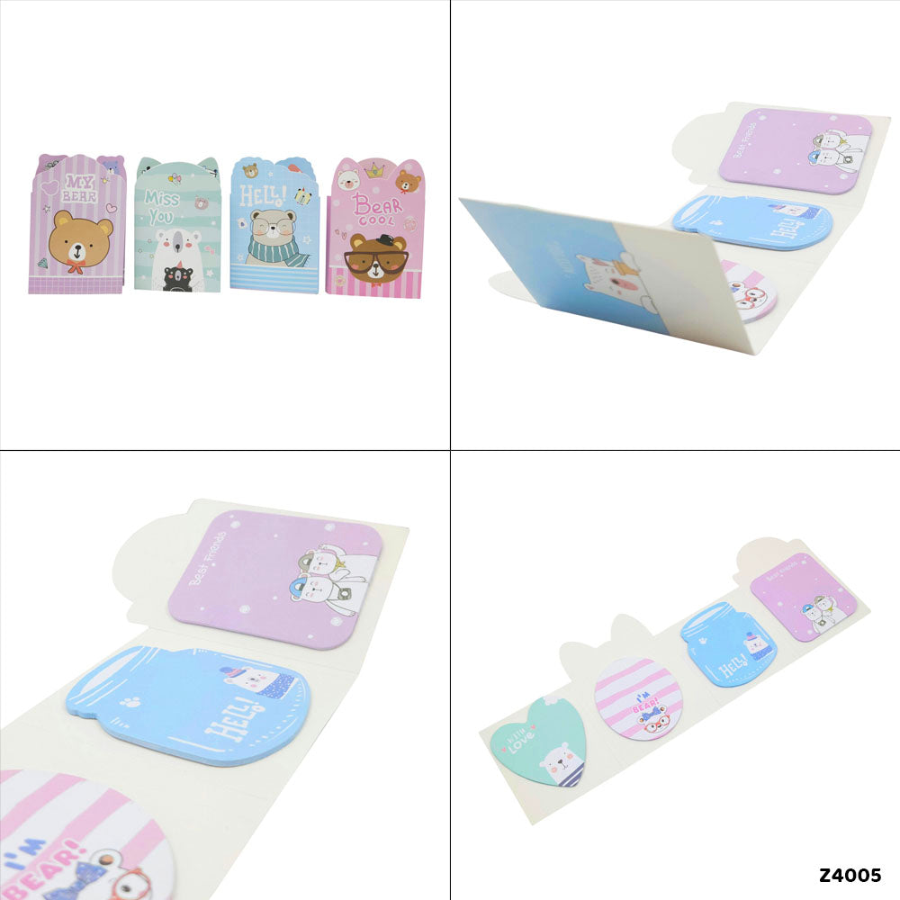 4-in-1 Cute Design Sticky Notes Marker Set (Design 5)
