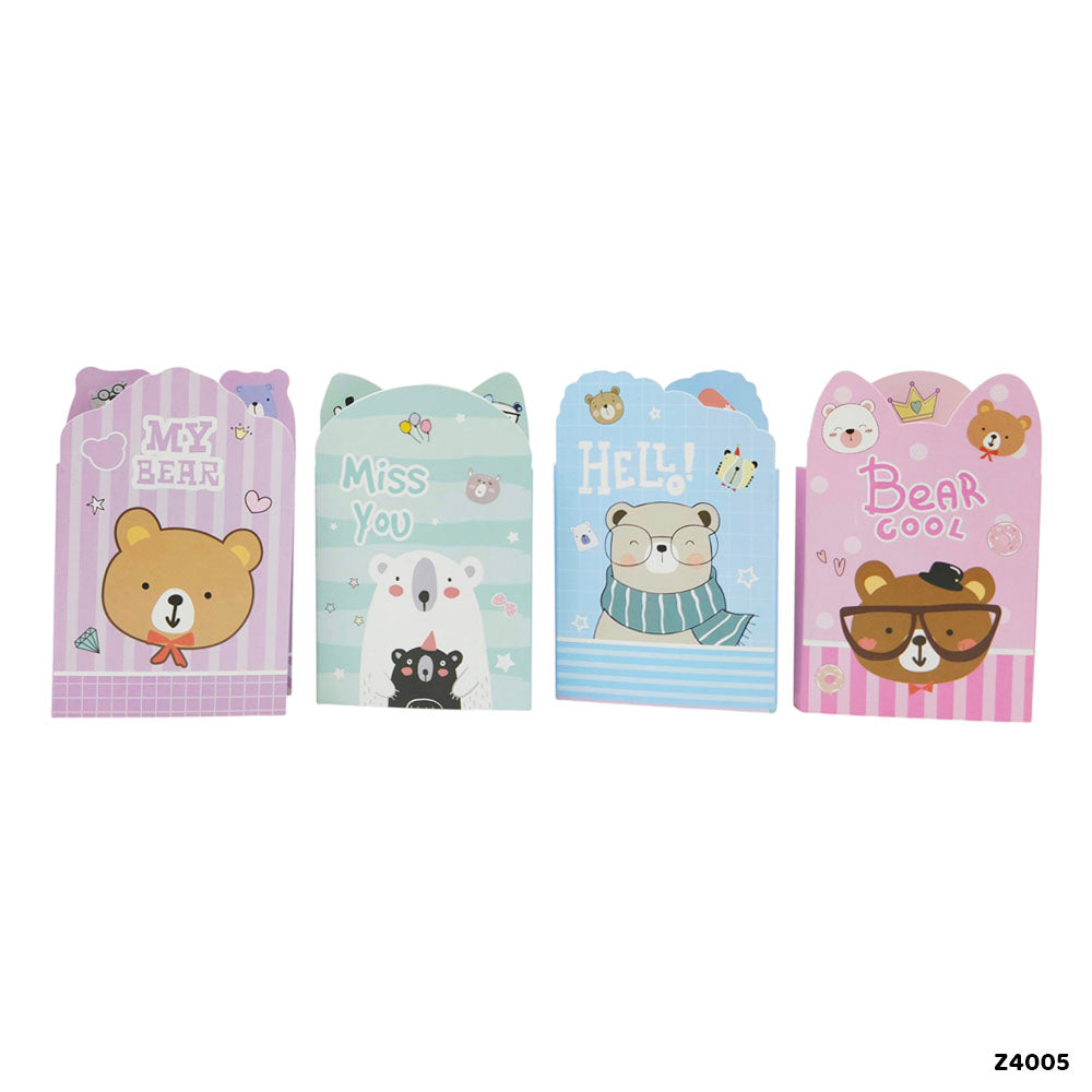 4-in-1 Cute Design Sticky Notes Marker Set (Design 5)