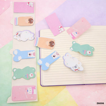 6-in-1 Cute Design Sticky Notes Marker Set (Design 2)