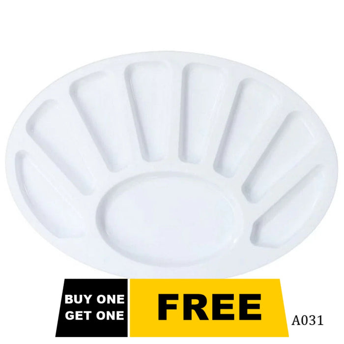 (Buy 1 Get 1 Free) Colour Mixing Plate Rectangle Box (Compartment Style) – Open Dish