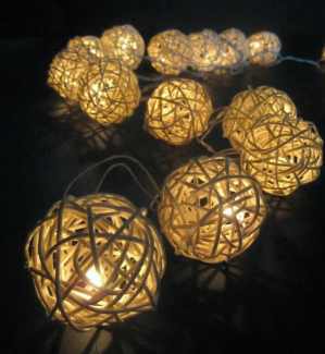 Ball String Fairy Lights for Decoration Diwali Christmas Xmas Light for Diwali Home Decorations Lighting (Warm White, 18 bulb)