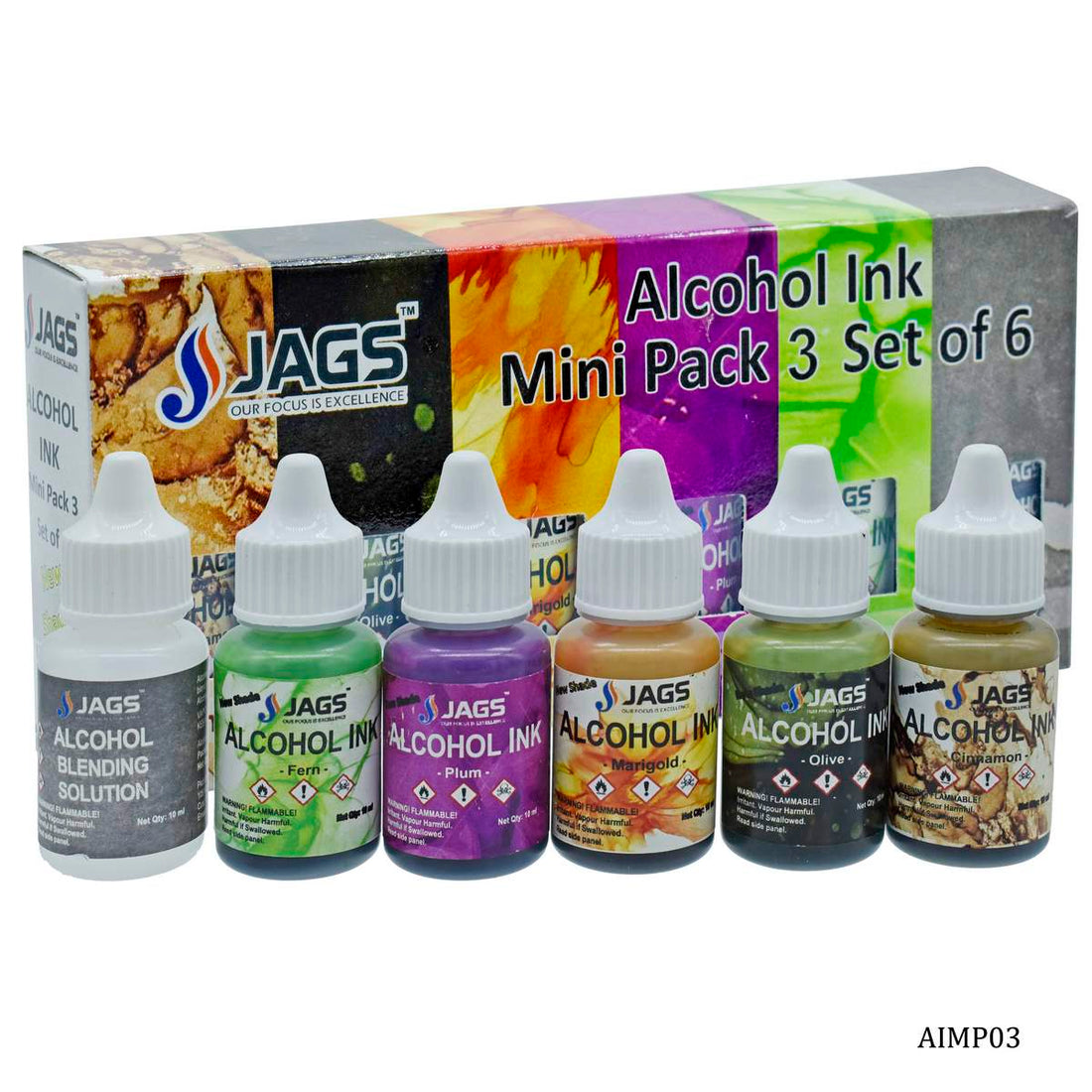 jags-mumbai Alcohol Inks Alcohol Ink Mini Pack 3 - Set of 6 AIMP03