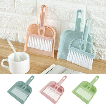 AZARI Bathroom Household Accessories Mini Broom and Dustpan Set - Perfect for Desktop and Kitchen Cleaning