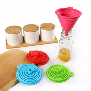 Silicone Collapsible Funnel Extension - Effortless Pouring, Contain 1 Unit