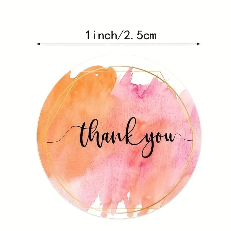 (JUMBO ROLL) Thank you labels for your small business (500 Labels) 1 inch