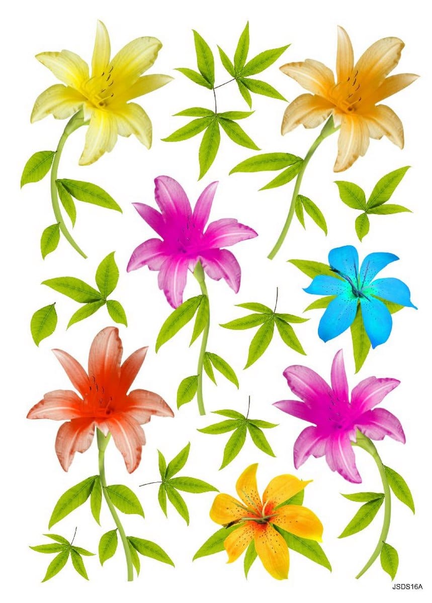 jags-mumbai Wrapping Paper& Material Botanic Blooms: Resin Flower Printed Sheet A4