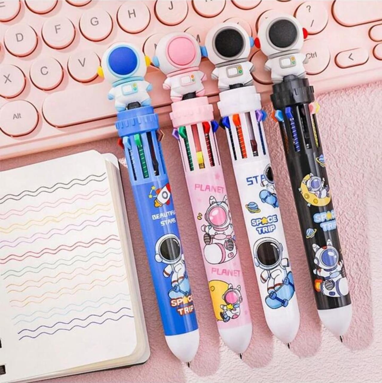 Bright International FANCY PENS Cute space 10-in-1 Pen: Explore Our Versatile and Fun space-Themed Writing Tool- 0.7 MM