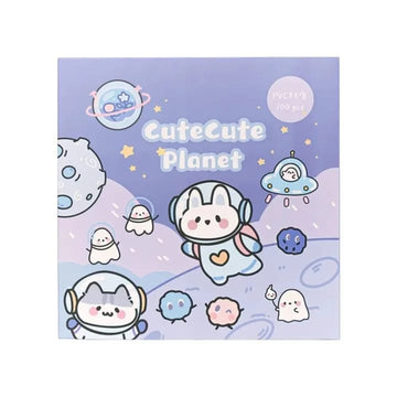 Cute Colorful Kawaii | Planet-space themed Stickers |Box Of 100 Sticker - works on resin too