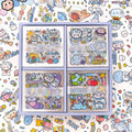 Bright International Journaling Supplies Cute Colorful Kawaii | Planet-space themed Stickers |Box Of 100 Sticker - works on resin too