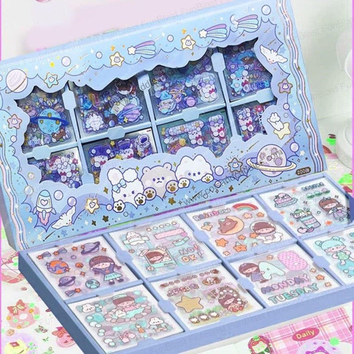 Aesthetic Korean stickers box | All surface stickers | Jumbo Pack of 200 stickers