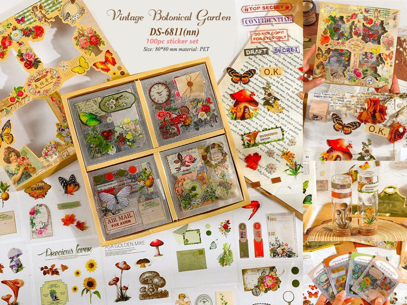 Bright International Journaling Supplies New Premium Journal Aesthetic Stickers |Box Of 100 Sticker - works on resin too