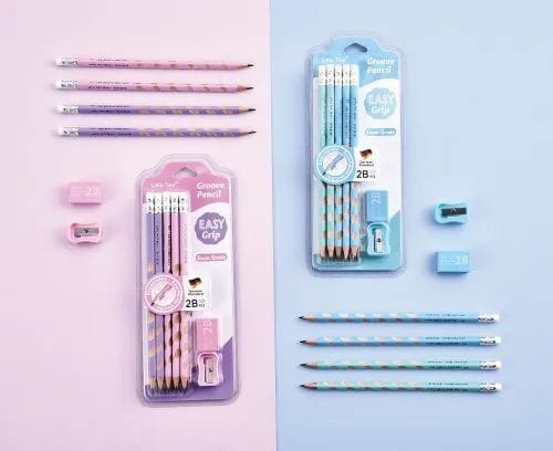 Inkarto Pastel HB pencil for Artist and Student I Pack of 12 with Eraser I  Free Gripper & Sharpener