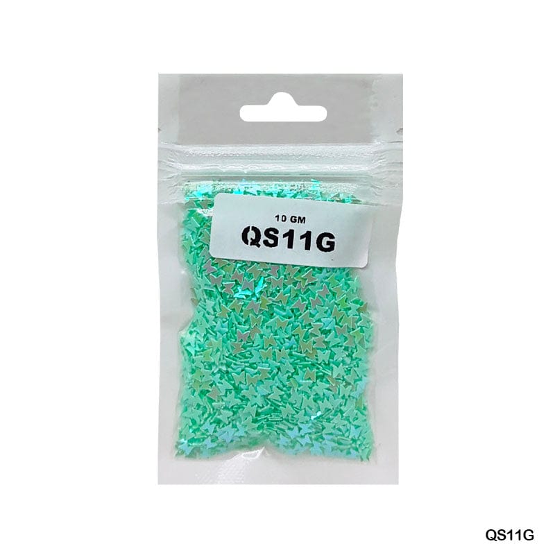 MG Traders 1 Sequin Qs11G Butterfly 3Mm Sea Green 10Gm Sequins