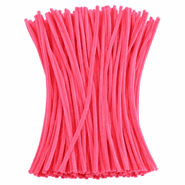 Strawberry Pink Plain Pipe Cleaner for Craft and Bouquet l  100Pc Pack of 1