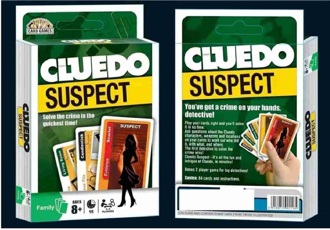 monopoly plastic Cluedo Suspect Card Game for Kids - Fun of Guess Who Clue in Minutes, Detective Cluedo Board Game for Family Friends, Best Party Card Game