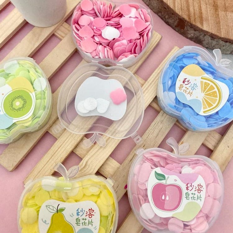 Colourhouse Bathroom Household Accessories Fruity Hand Washing Cleaning Paper Soap Flakes - Portable Mini Soap Paper for On-the-Go Hygiene