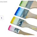 craftdev Easel & Art Tools-brushes (Pack of 4) flat painting brush with rainbow hair