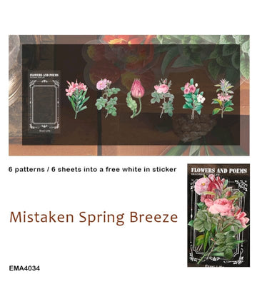 Craftdev Journaling & Resin dried flower Sheet sticker (Pack of 6 pc)