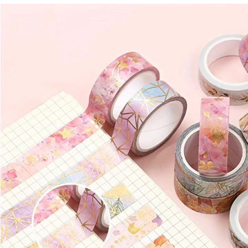 Craftdev masking tapes (Pack of 2) Floral washi tapes I Masking tape I Journaling tapes I Scrapbook tapes