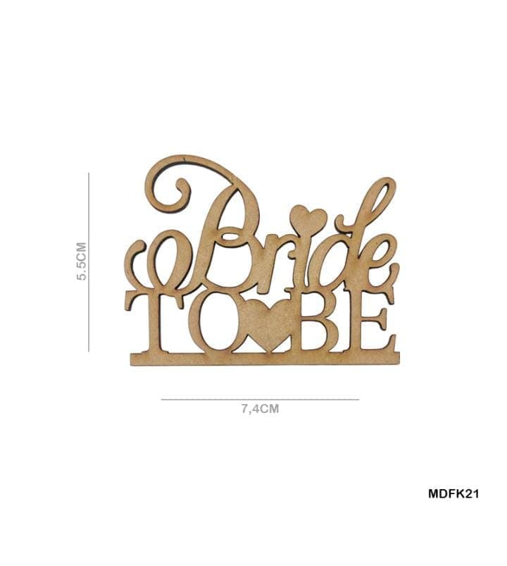 Craftdev MDF & wooden Crafts BRIDE TO BE-MDF Cutout Frame For Scrapbook and Resin Art- pack of 1