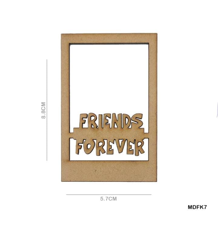 Craftdev MDF & wooden Crafts FRIENDS FOREVER -MDF Cutout Frame For Scrapbook and Resin Art- pack of 1