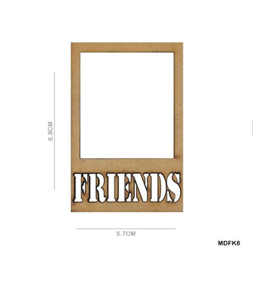 Craftdev MDF & wooden Crafts Friends-MDF Cutout Frame For Scrapbook and Resin Art- pack of 1