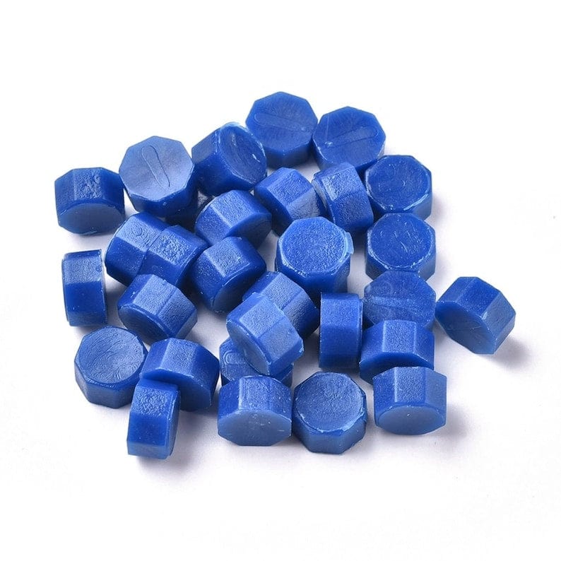 craftdev Mumbai branch (Buy 1 Get 1 Free) Wax beads Metallic Dark blue- Pack of 17+17 beads