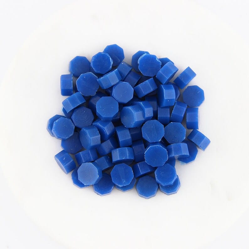 craftdev Mumbai branch (Buy 1 Get 1 Free) Wax beads Metallic Dark blue- Pack of 17+17 beads