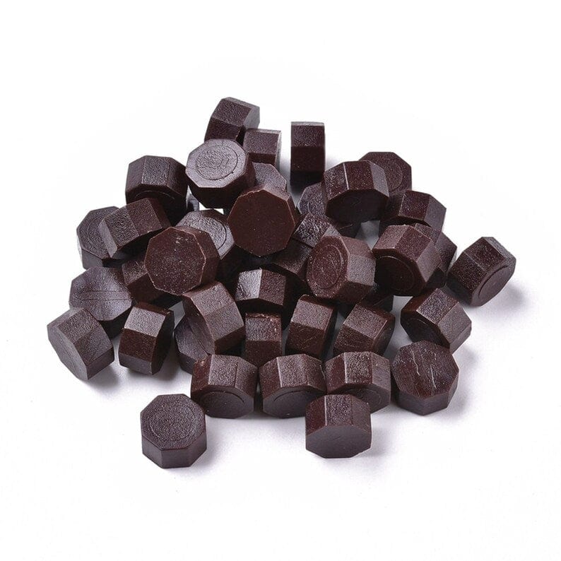 craftdev Mumbai branch (Buy 1 Get 1 Free) Wax beads metallic dark brown shade - Pack of 17+17 beads